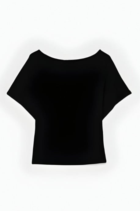 Lässiges Bootsausschnitt T-Shirt - Image 1