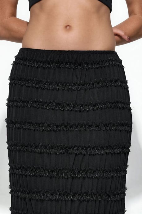 Tüll-Maxikleid mit niedrigem Bund - Image 4