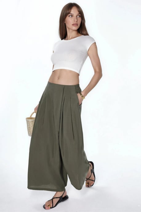 Modal Touch Weite Palazzo-Hose - Image 2