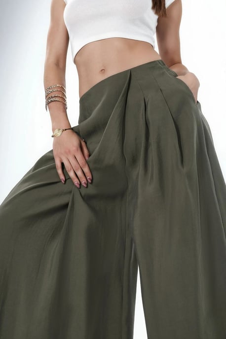 Modal Touch Weite Palazzo-Hose - Image 5