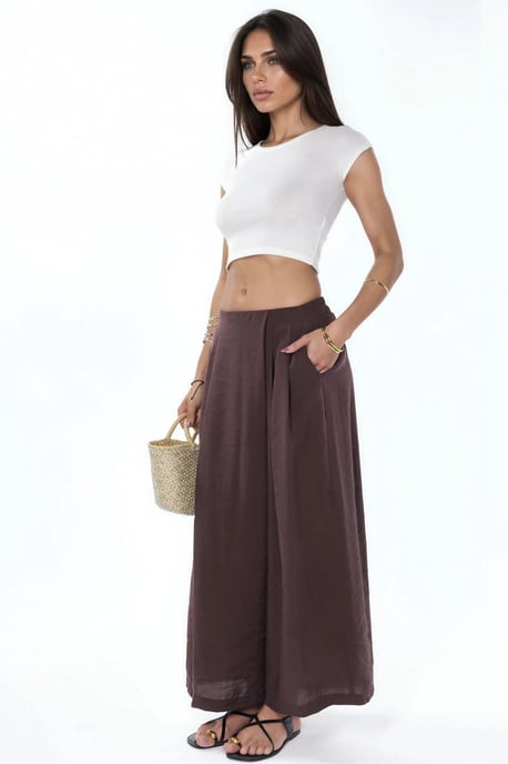 Modal Touch Weite Palazzo-Hose - Image 4