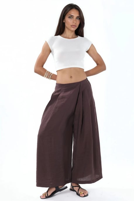 Modal Touch Weite Palazzo-Hose - Image 5