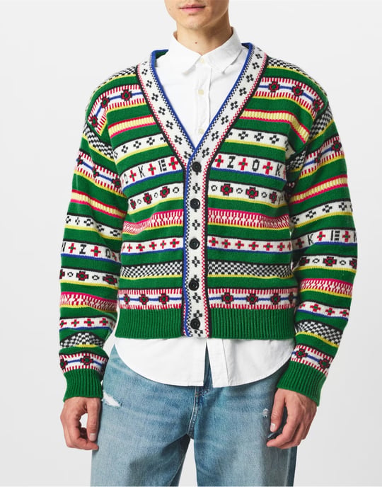 Fairisle-Jacquard-Strickjacke - Image 3