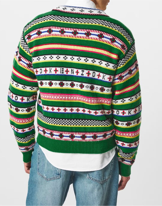 Fairisle-Jacquard-Strickjacke - Image 4