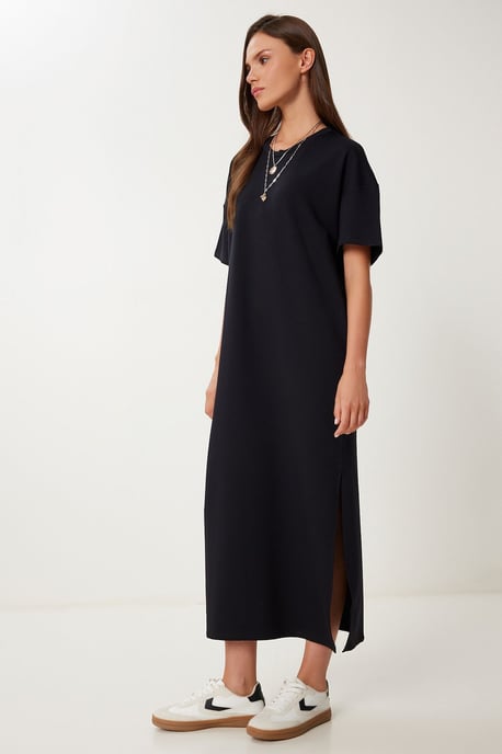 Midi Baumwollkleid mit Schlitz - Image 3