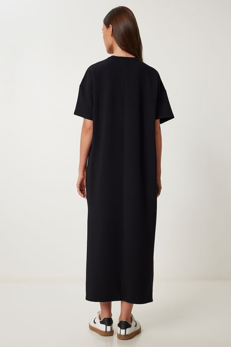 Midi Baumwollkleid mit Schlitz - Image 5