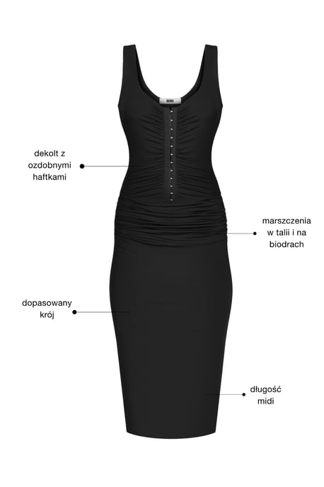 BENU Schwarzes Kleid mit Häkchen - Image 5