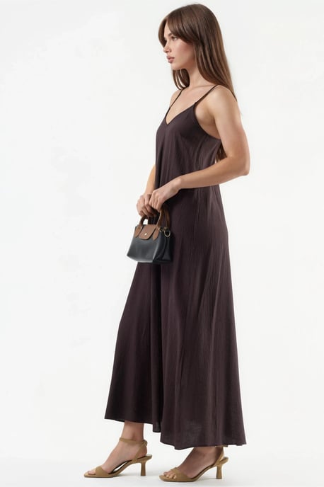 V-Ausschnitt Midi-Überwurfkleid - Image 2