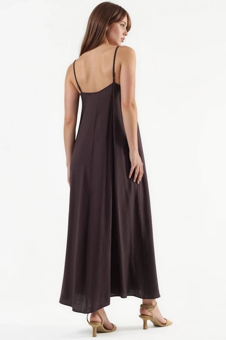 V-Ausschnitt Midi-Überwurfkleid - Image 3