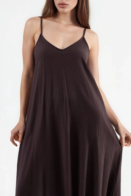 V-Ausschnitt Midi-Überwurfkleid - Image 5