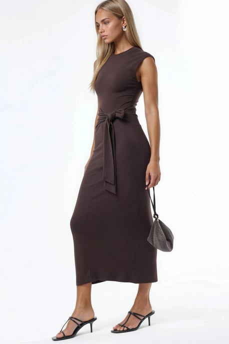 Midi-Kleid mit Bindungsdetails - Image 2