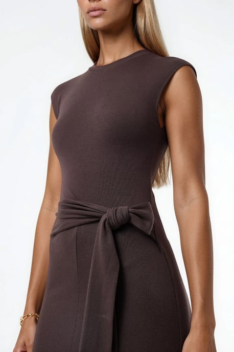 Midi-Kleid mit Bindungsdetails - Image 5