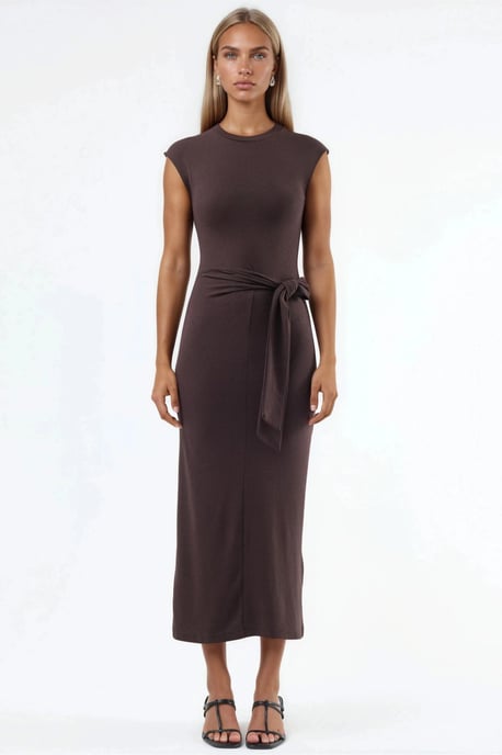 Midi-Kleid mit Bindungsdetails - Image 6