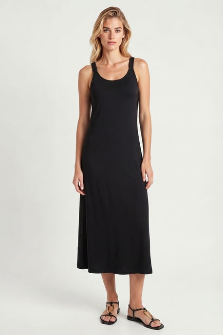 Ärmelloses A-Linien-Midikleid mit U-Ausschnitt - Image 2