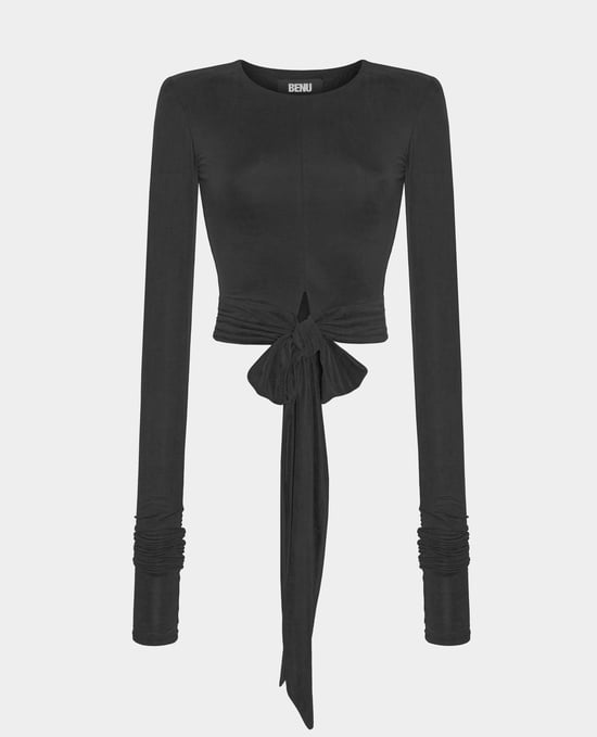 BENU Cupro-Bluse mit Bindeband - Image 3