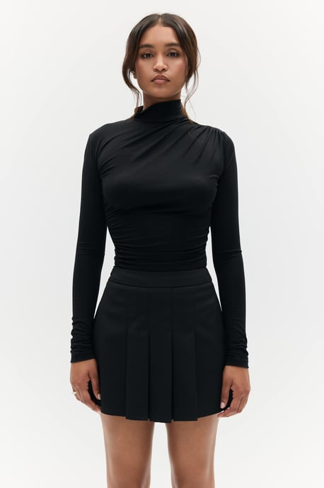 BENU Schwarze drapierte Bluse - Image 3
