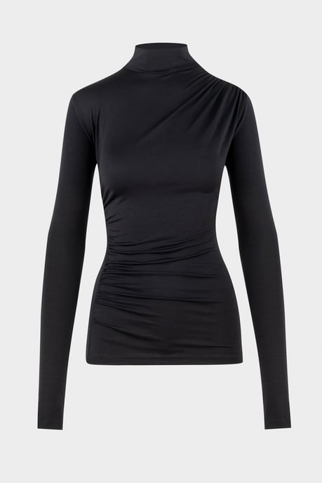 BENU Schwarze drapierte Bluse - Image 4