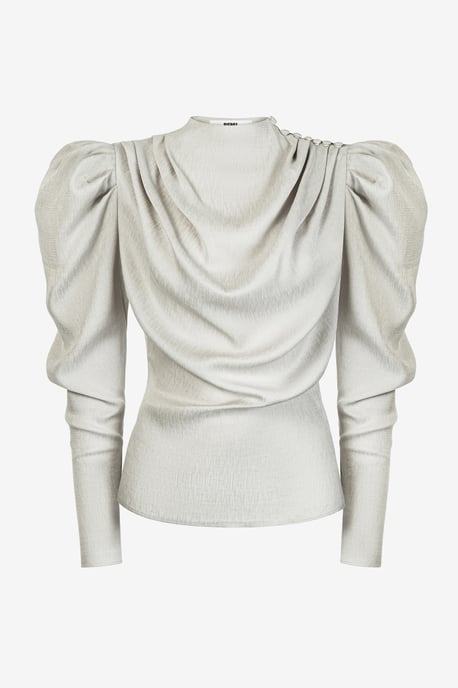 BENU Perlenfarbene Bluse mit Knöpfen - Image 2