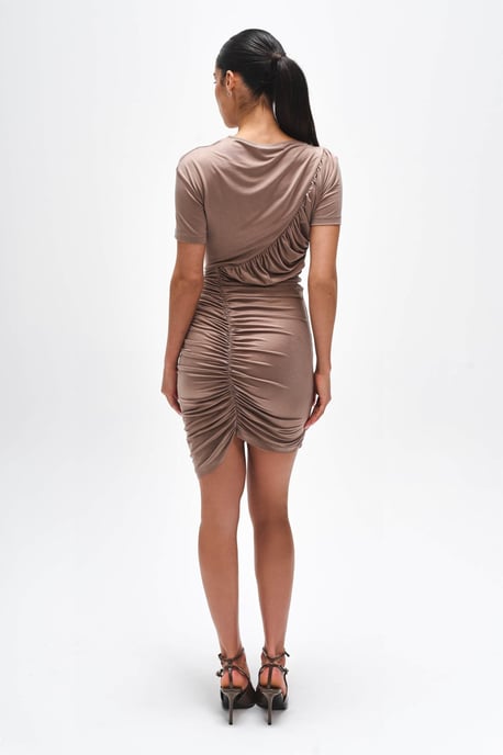 BENU Mokka Cupro-Kleid - Image 2
