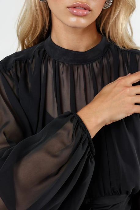 Rüschenshirt mit Stehkragen im Mini-Stil - Image 6