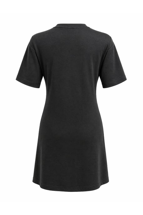 Rundhals Mini-T-Shirt-Kleid mit Steinaccessoire - Image 3