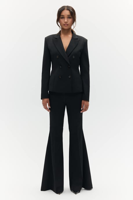 BENU Damen Schwarzer Zweireihiger Blazer - Image 4