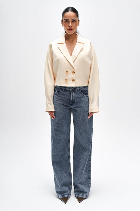 BENU Damen Kurzer Buttergelber Blazer - Image 4