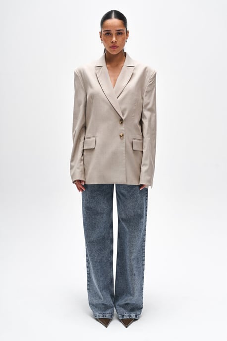 BENU Damen Eleganter Beige Blazer - Image 1