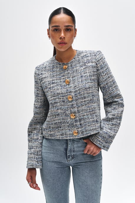 BENU Damen Blauer Blazer mit Goldknöpfen - Image 3