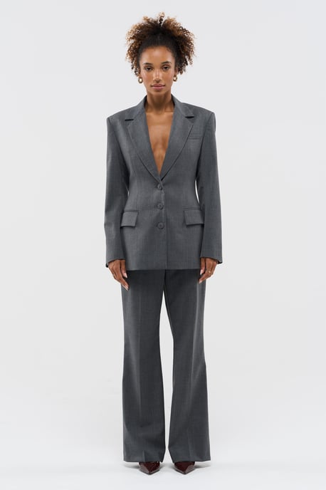 BENU Damen Grauer Taillierter Blazer - Image 1