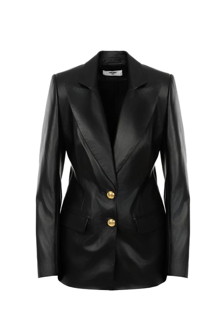 BENU Damen Schwarzer Lederblazer - Image 5