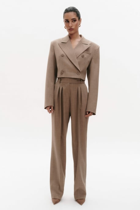 BENU Damen Kurzer Karamell Blazer - Image 3