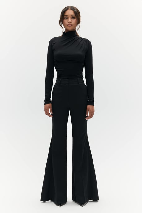 BENU Damen Schwarze Schlag Anzughose - Image 1