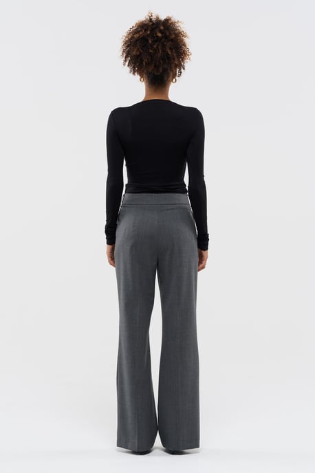 BENU Damen Graue Hose mit Zwei Knöpfen - Image 2
