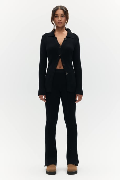 BENU Damen Schwarze Strickhose - Image 3