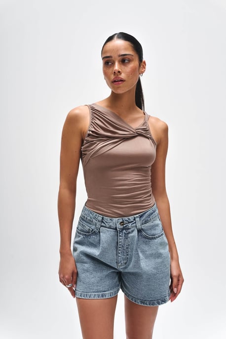 BENU Mokka Cupro-Bluse - Image 3