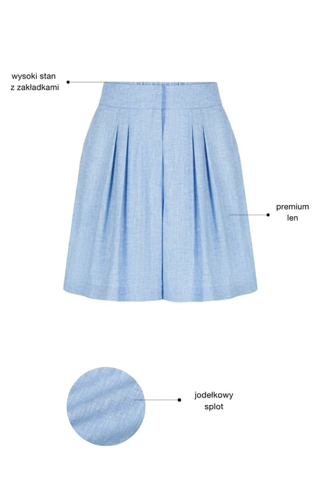 BENU Blaue Leinen-Shorts - Image 5