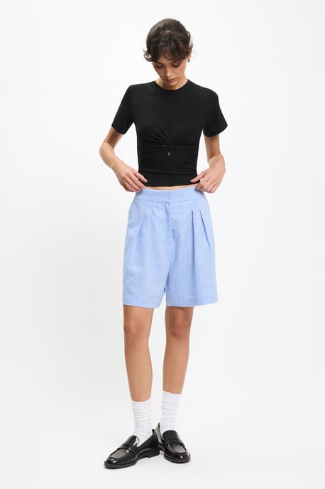 BENU Blaue Leinen-Shorts - Image 6