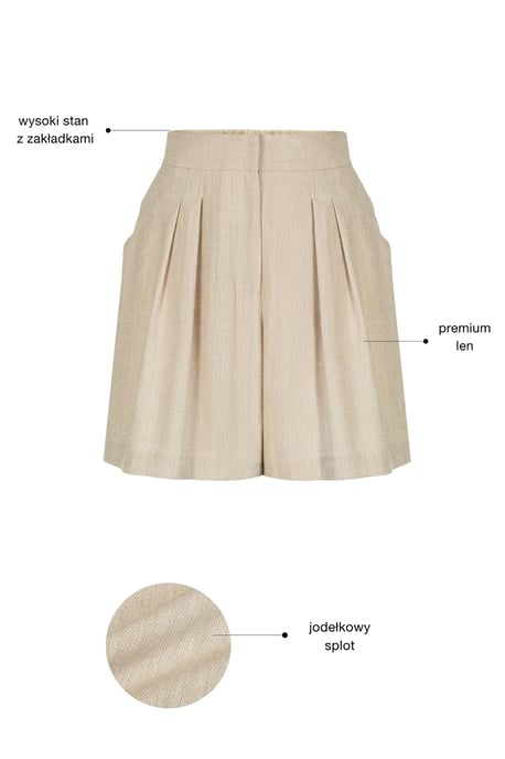 BENU Beige Leinen-Shorts - Image 3