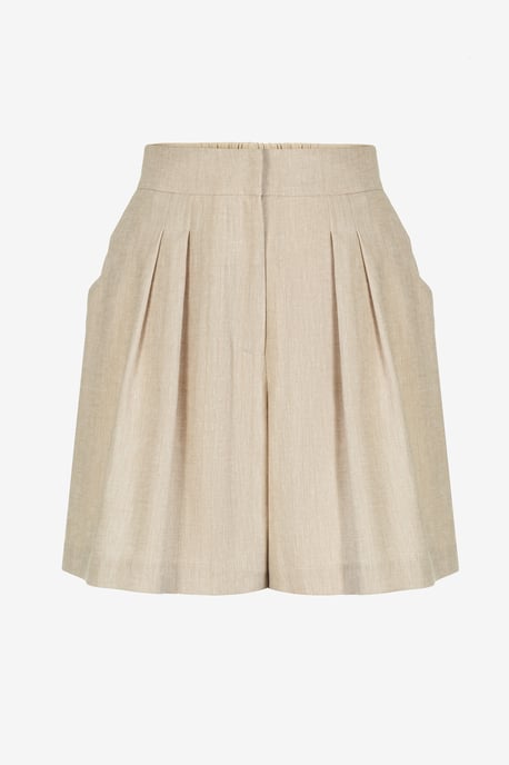 BENU Beige Leinen-Shorts - Image 4