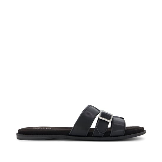 TOMS Sol Mule Leder Damen Sandalen Schwarz - Image 2