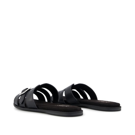 TOMS Sol Mule Leder Damen Sandalen Schwarz - Image 3