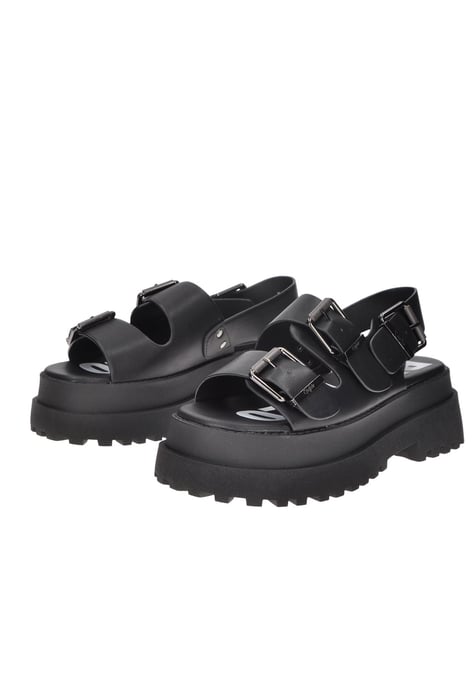 Buffalo Pluto Ari Damen schwarze Sandalen - Image 1