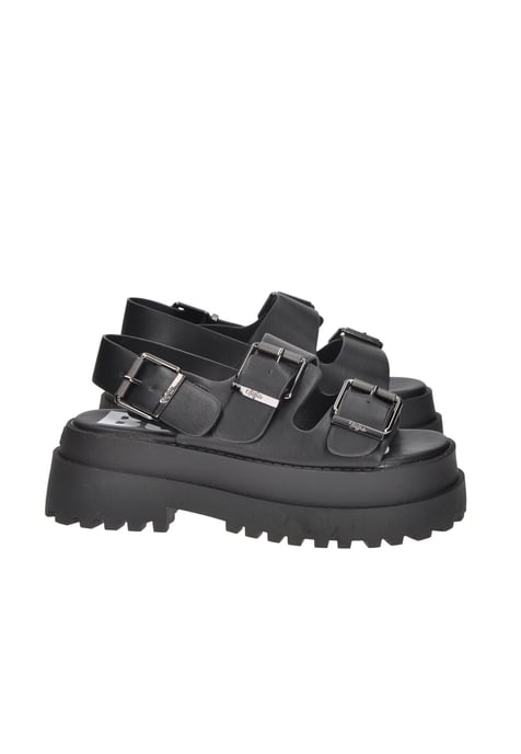 Buffalo Pluto Ari Damen schwarze Sandalen - Image 2
