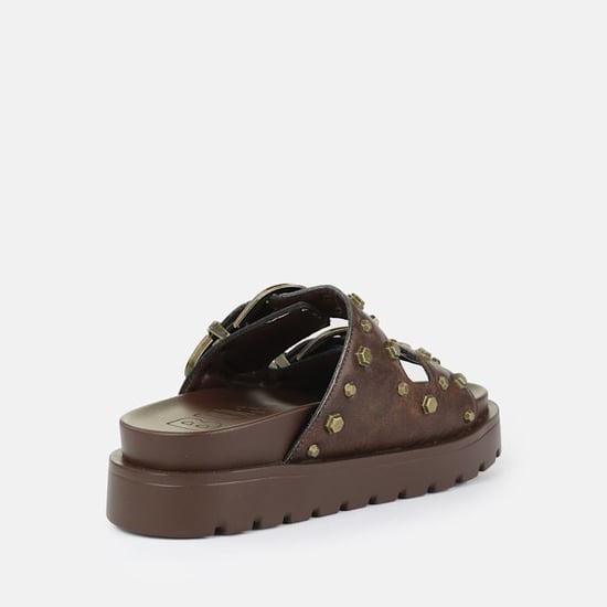 Buffalo Raya Ari West Leder Damen Braun Sandalen - Image 2