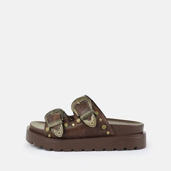Buffalo Raya Ari West Leder Damen Braun Sandalen - Image 3