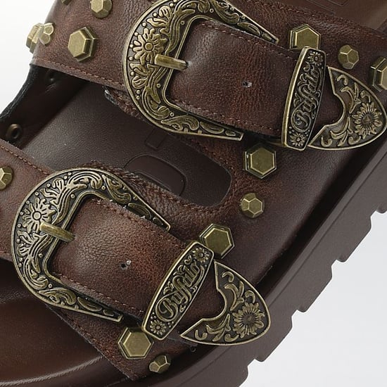 Buffalo Raya Ari West Leder Damen Braun Sandalen - Image 4