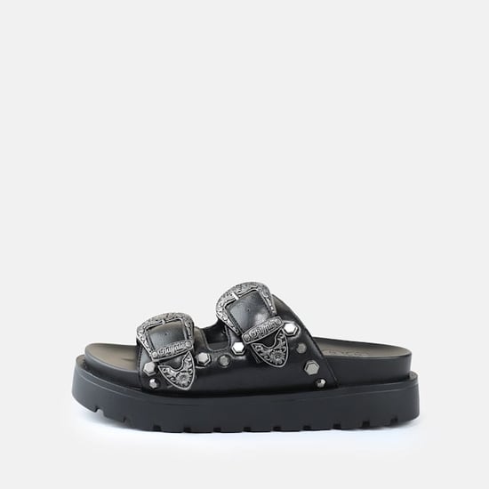 Buffalo Raya Ari West Leder Damen Schwarz Sandalen - Image 2