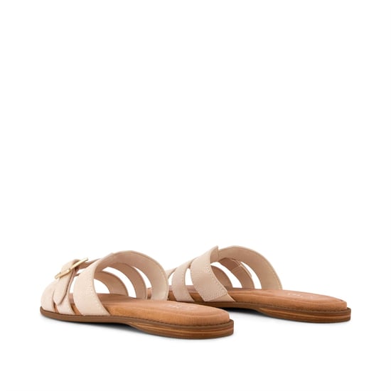 TOMS Sol Mule Leder Damenschuhe Champagner Sandalen - Image 3