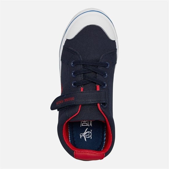 Penguin Junior Regenbogen Leinenschuhe Navy/Rot - Image 3